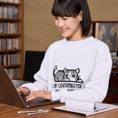 「おもしろい放射能で汚染された」猫ミーム Tシャツ