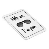 おもしろい救済私は貧弱なサングラス マグネット (右側)