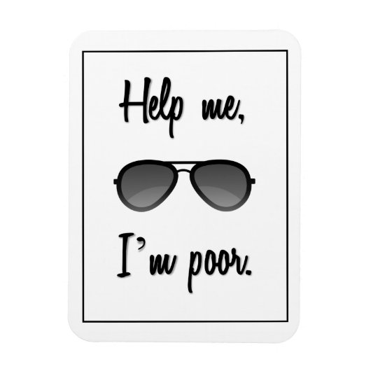 おもしろい救済私は貧弱なサングラス マグネット (縦)