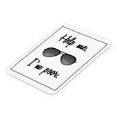 おもしろい救済私は貧弱なサングラス マグネット (左側)