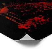 おもしろい救済血ハンドプリントハロウィーン衣装マチ ポスター (角)