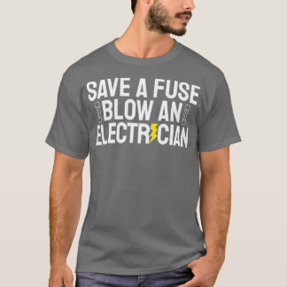 おもしろい救電気吹工 Tシャツ