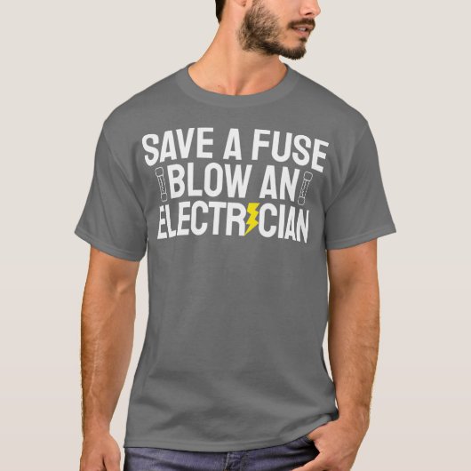 おもしろい救電気吹工 Tシャツ (正面)