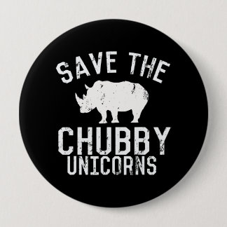 おもしろい救Chubby Unicorns Fat Rhino 缶バッジ