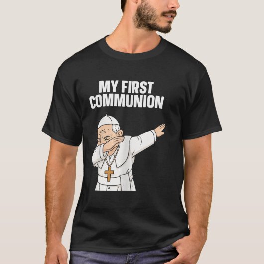 おもしろい教皇ダビング初の聖餐式T型 Tシャツ (正面)