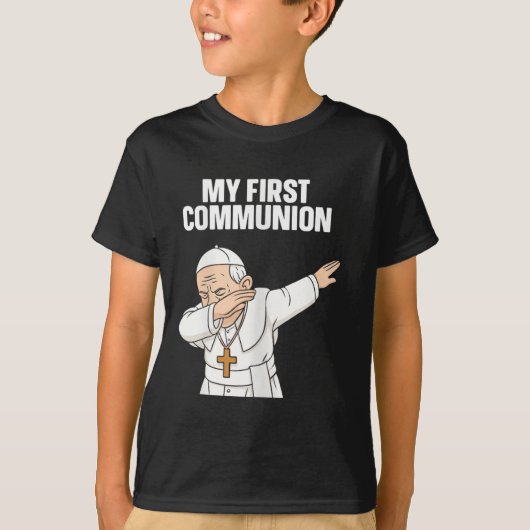 おもしろい教皇ダビング初の聖餐式T型 Tシャツ (正面)