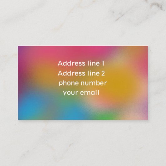 おもしろい数々のな色の背景 名刺 (裏面)