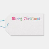 おもしろい数々のカラーのメリークリスマスプレゼントラベル ギフトタグ (裏面横)