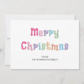 おもしろい数々のカラーのメリークリスマスホリデーカード シーズンカード (正面)