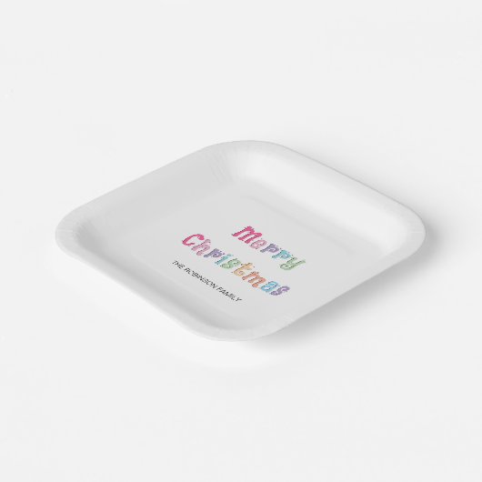 おもしろい数々のカラーのメリークリスマス紙プレート ペーパープレート (傾斜あり)