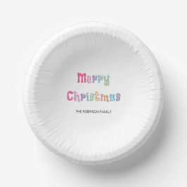 おもしろい数々のカラーのメリークリスマス紙丼 ペーパーボウル