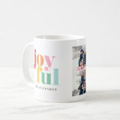 おもしろい数々のカラー「Joyful」の3枚の写真ギャラリー コーヒーマグカップ (正面左)