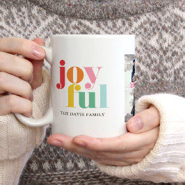 おもしろい数々のカラー「Joyful」の3枚の写真ギャラリー コーヒーマグカップ