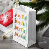 おもしろい数々のカラー「Joyful」ホリパーソナライズされたデイ スモールペーパーバッグ