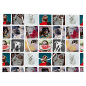 おもしろい数々のフォトインスタグラムパターン ラージペーパーバッグ (裏面)