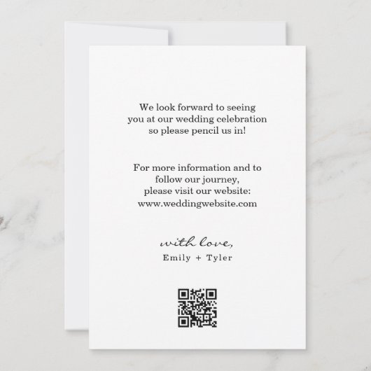 おもしろい数々の写真モダン日付の保存招待状 招待状 (裏面)