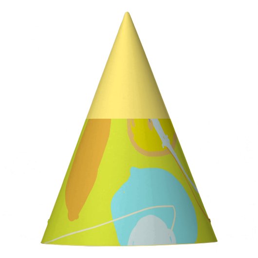 おもしろい数々の明色 パーティーハット (正面)