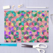 おもしろい数々の混合ダイヤモンド形六角形 薄葉紙 (クラフト)