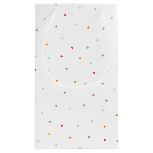 おもしろい数々の色の文字はっきりしたオーナメント写真 スモールペーパーバッグ (裏面)