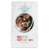 おもしろい数々の色の文字はっきりしたオーナメント写真 スモールペーパーバッグ (正面)