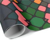 おもしろい数々の色の正方形のパタサイケデリックーン ラッピングペーパー (ロールコーナー)