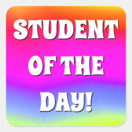 おもしろい数々の色の虹色の模様シール スクエアシール