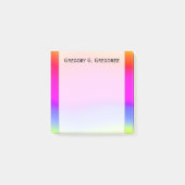 おもしろい数々の色の虹色の模様;名前をカスタムする ポストイット (正面)