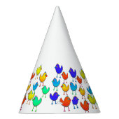 おもしろい数々の色の鳥 パーティーハット (右)