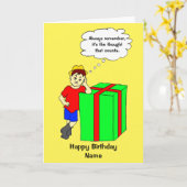 おもしろい数え考える誕生日 カード (黄色い花)