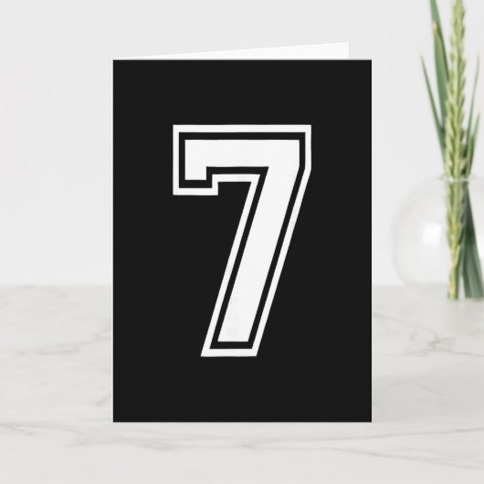 おもしろい数字7 67 ミーム コスチューム マッチング グループ ホール カード (正面)