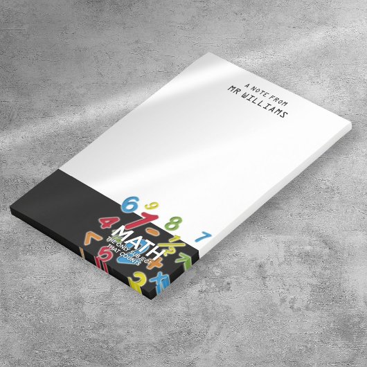 おもしろい数学が数える唯一の主題 ポストイット