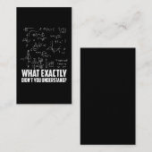 おもしろい数学ギーク物理学のジョーク 名刺 (正面/裏面)