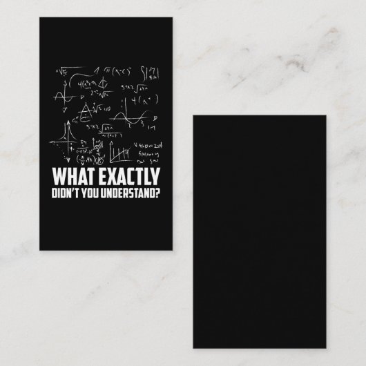 おもしろい数学ギーク物理学のジョーク 名刺 (正面/裏面)