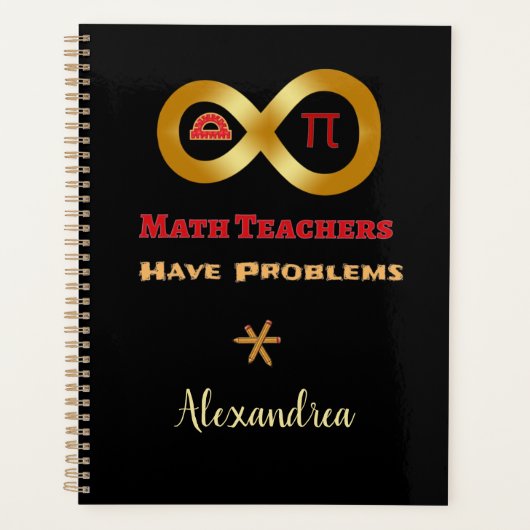 おもしろい数学先生の問題のパーソナライユーモアのあるズ プランナー手帳 (正面)