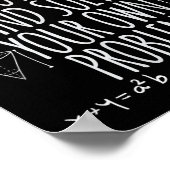 おもしろい数学嫌いのための大人になれ数学Tシャツ ポスター (角)