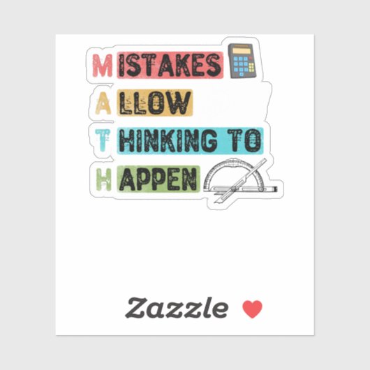 おもしろい数学。過ちは考え起こりうる シール (シート)