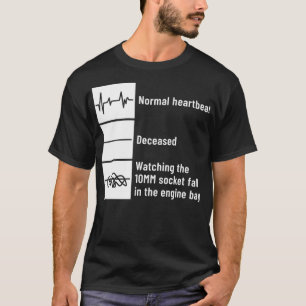 おもしろい整備士ハートビート10 mmソケットの使用時 tシャツ