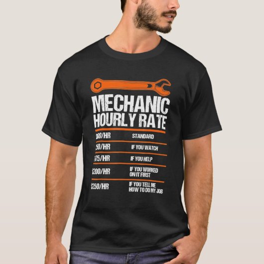 おもしろい整備士時給の将来整備士 Tシャツ (正面)