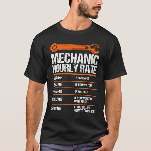 おもしろい整備士時給フューチャー整備士1 Tシャツ (正面)