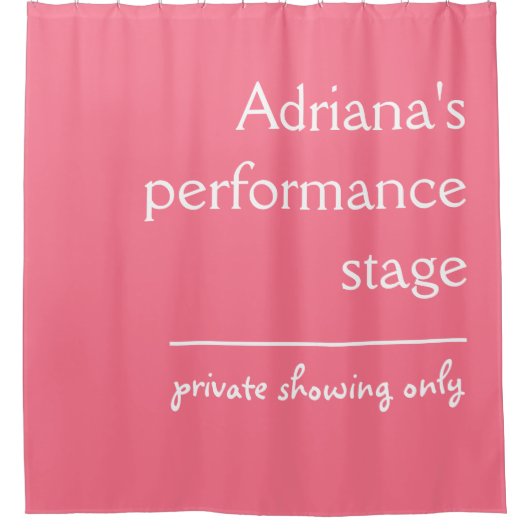 おもしろい文字と色カスタム付きシャワーカーテン シャワーカーテン (正面)