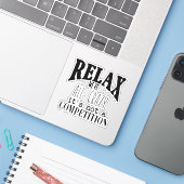 おもしろい文字は全て競争熱狂するではない シール (ノートパソコンとiPhone)