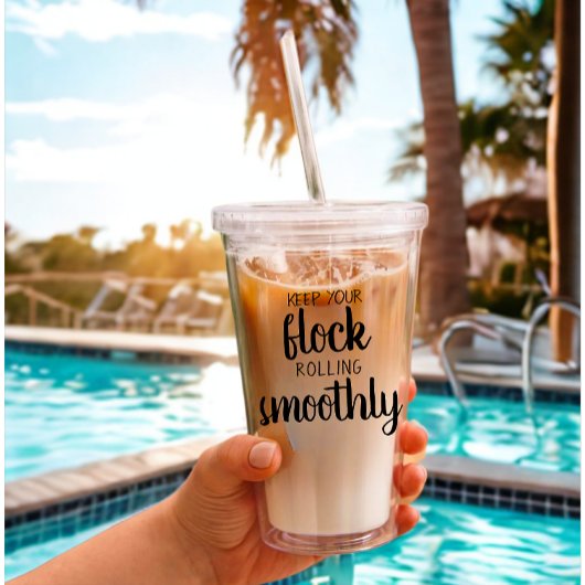 おもしろい文字カスタムチキンファームオーナー引用文ブラック アクリルタンブラー