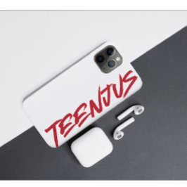 おもしろい文字カスタムベビービリー引用文ティーンジャスレッド iPhone 11 PROケース