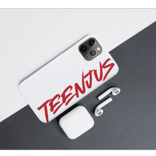 おもしろい文字カスタムベビービリー引用文ティーンジャスレッド iPhone 11 PROケース
