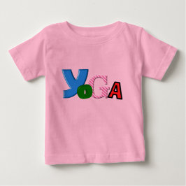 おもしろい文字デザイン – 幼児のためのヨガの服 ベビーTシャツ
