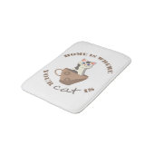 おもしろい文字ホームは猫がコップに入っている場所 バスマット (アングル)