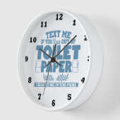 おもしろい文字電話トイレ紙ワードアートバスルーム 壁時計 (傾斜)