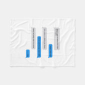 おもしろい文字 フリースブランケット (正面(横))