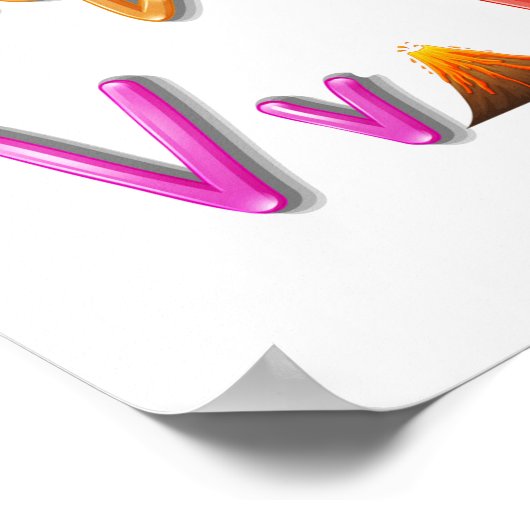 おもしろい文字 ポスター (角)