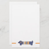 おもしろい文房具 – Dachshund #1 便箋 (正面/裏面)